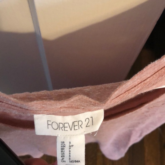 A pink v neck shirt from forever 21 - Picture 3 of 3